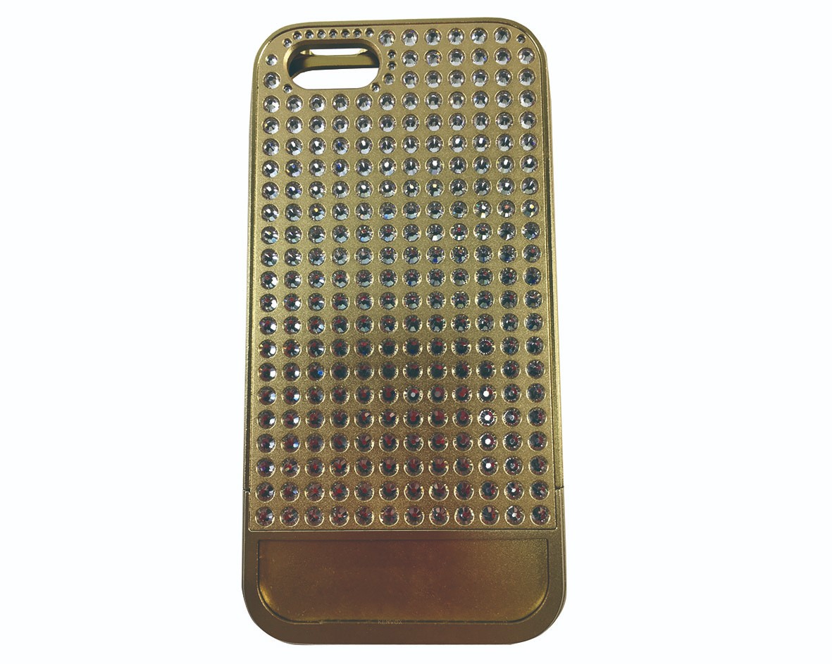 Metal Phone Case with Diamonds