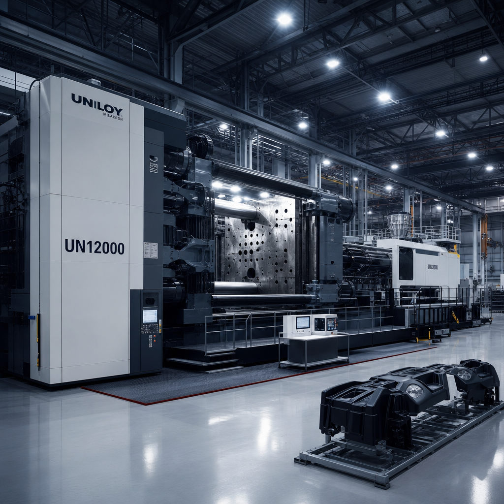 Large scale industrial injection molding machine used by top global manufacturers