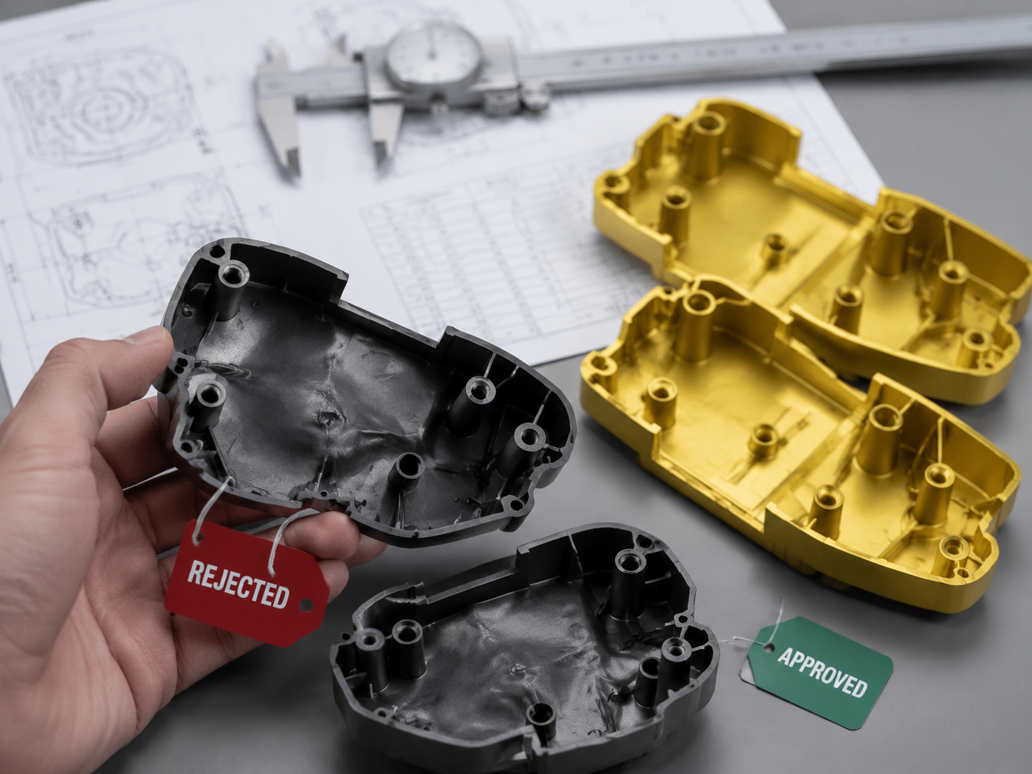 Injection molding defect prevention before mass production starts