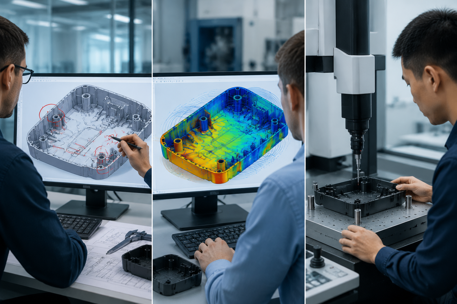 DFM review mold flow analysis and first article inspection checklist
