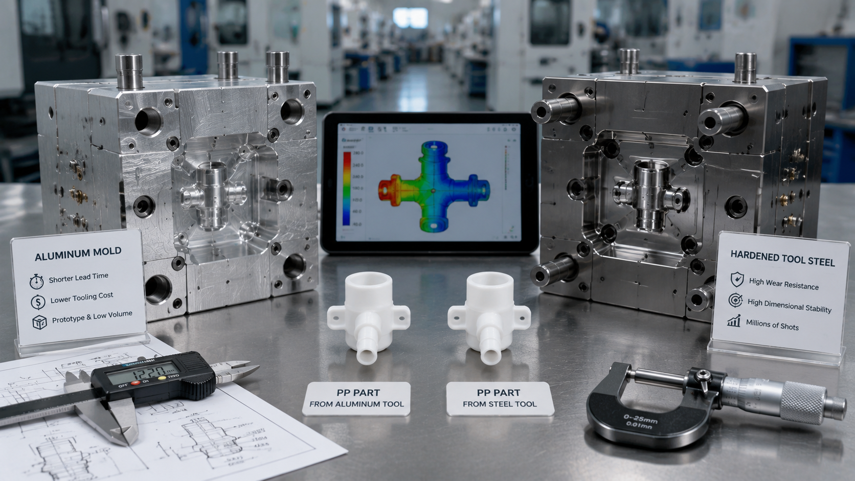 Medical injection molding material selection by application: polypropylene disposables, PPSU sterilizable trays, PEEK implants, silicone fluid delivery