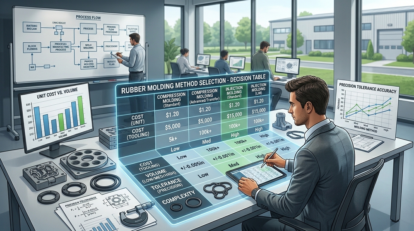 Key factors for selecting rubber molding methods