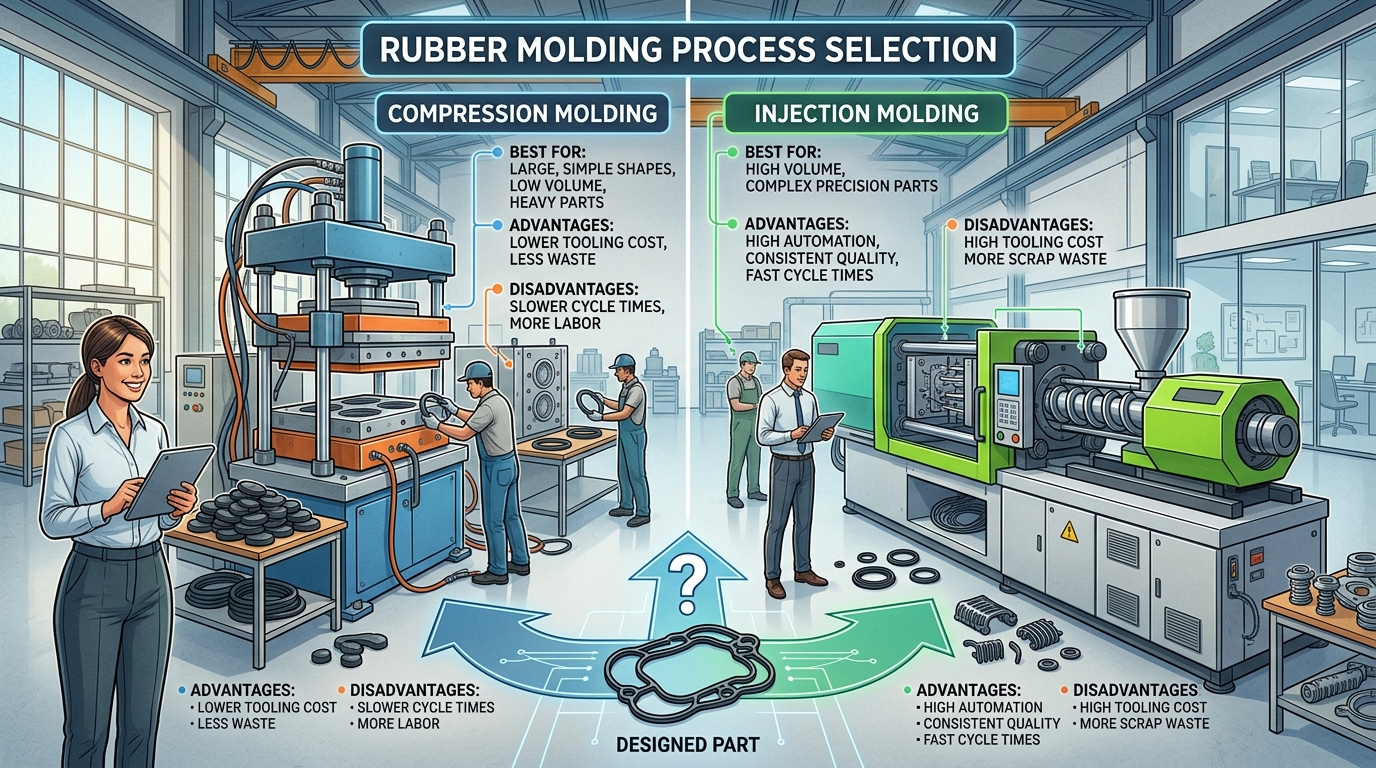  Rubber molding process selection for product design