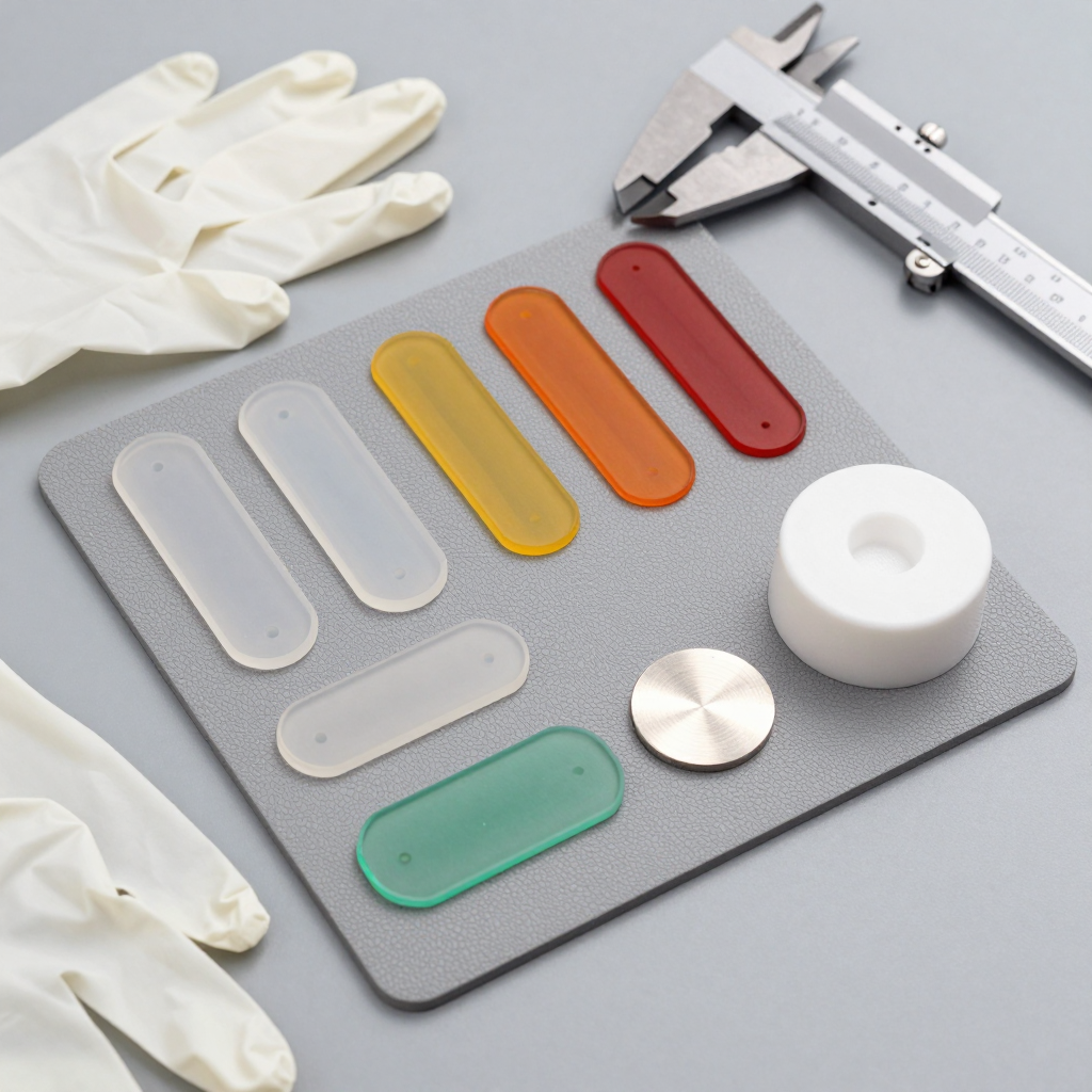 Compare biocompatible medical materials silicone LSR TPE polyurethane for device contact