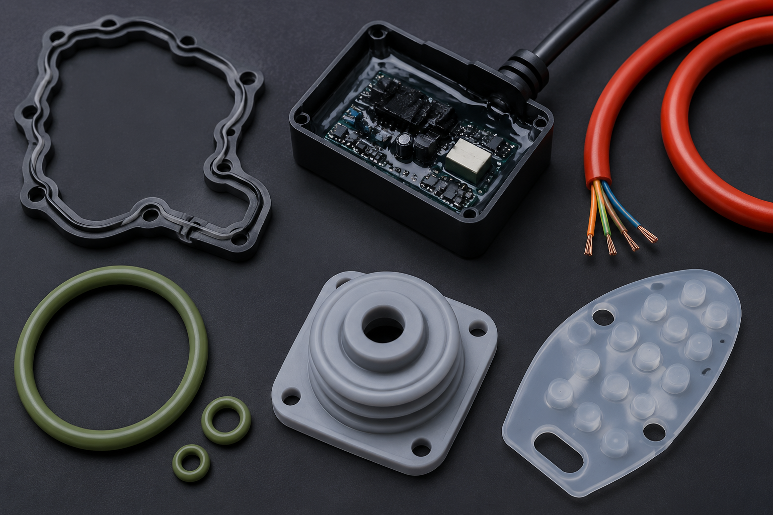 Common silicone uses in automotive seals electronics potting and industrial gaskets