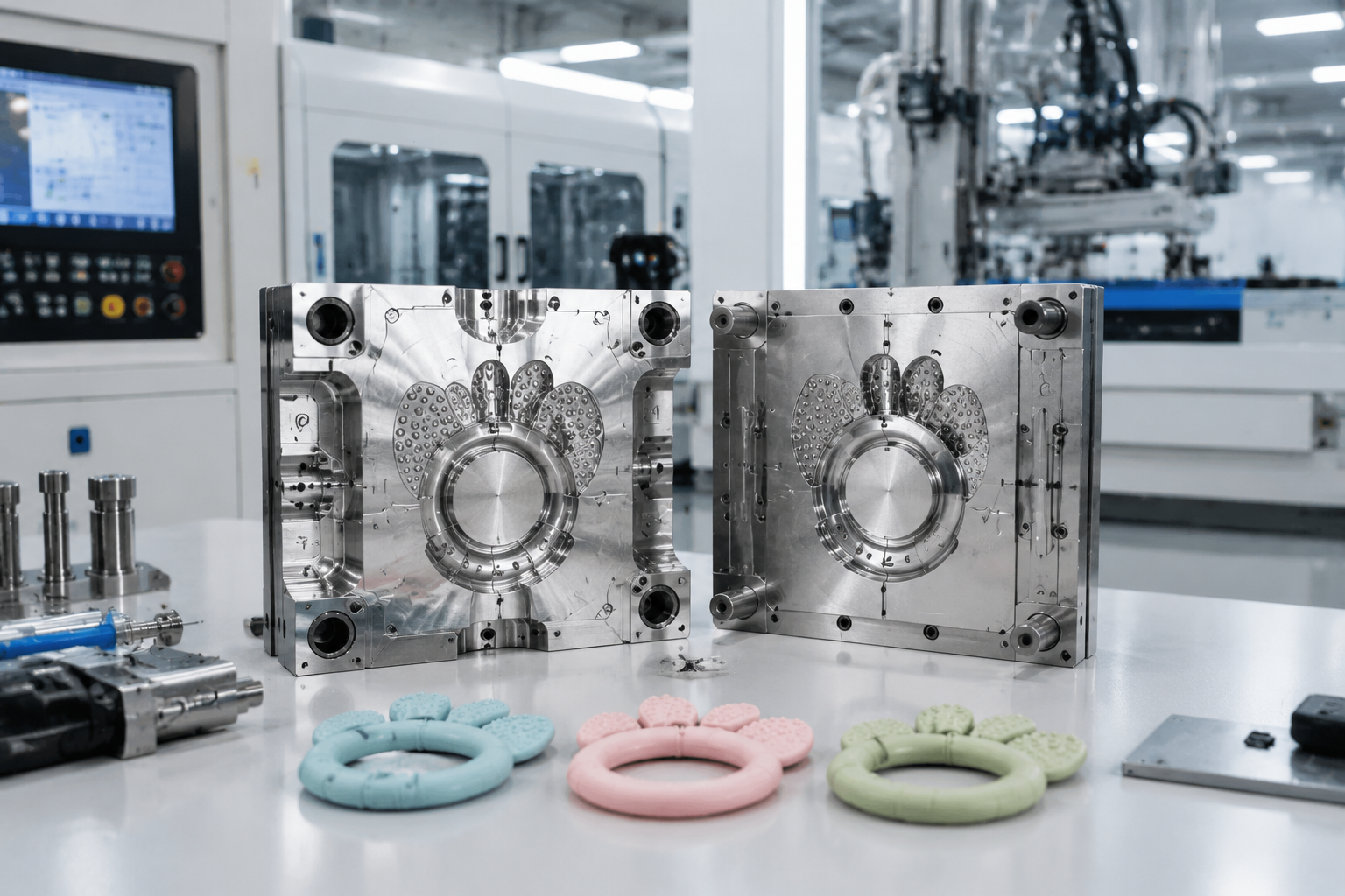 Custom silicone baby product concept sketch and modern LSR injection mold