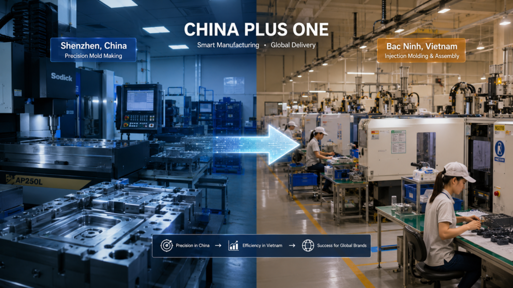 Vietnam and China hybrid manufacturing model for precision injection molding