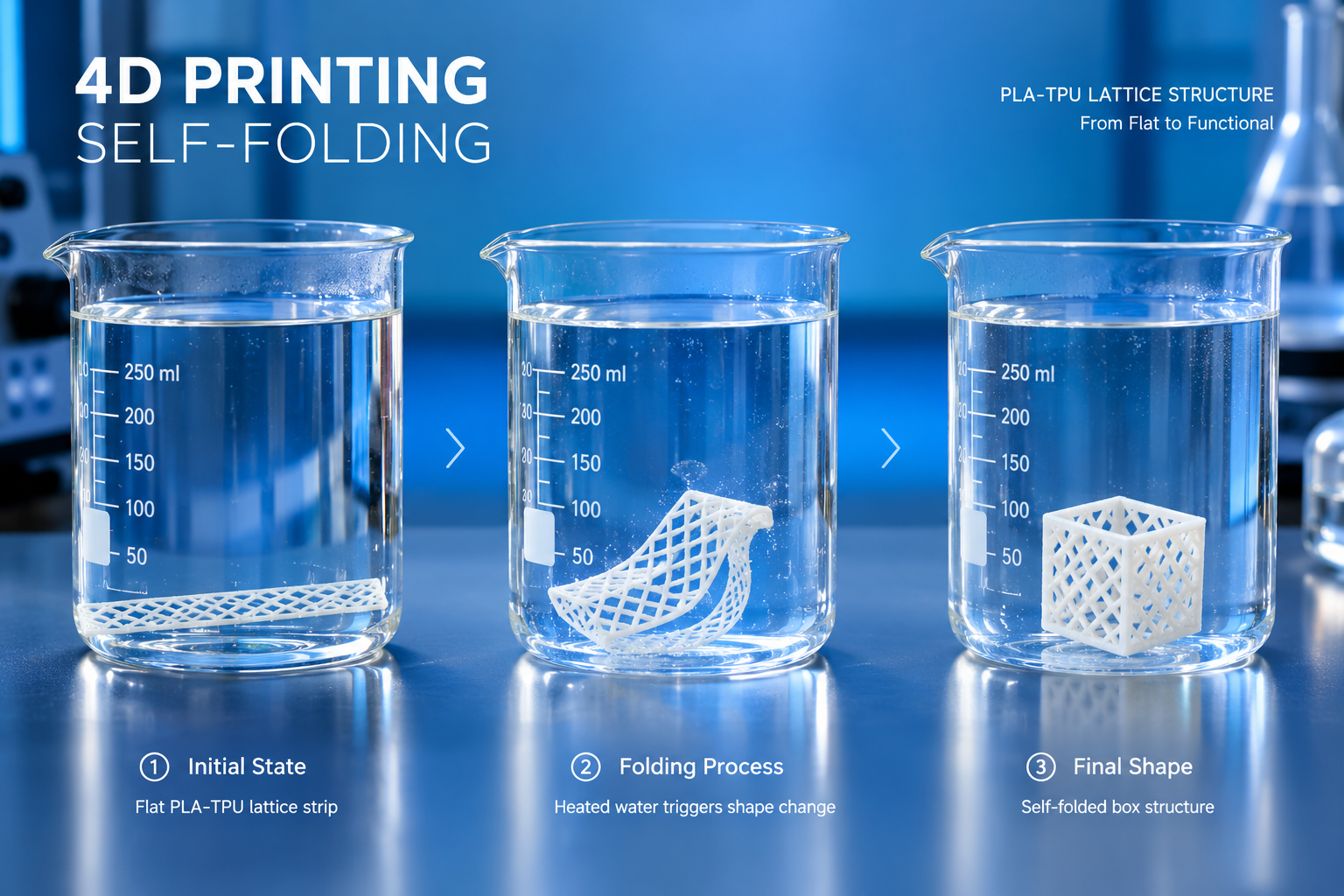 4D printing self assembly transformation