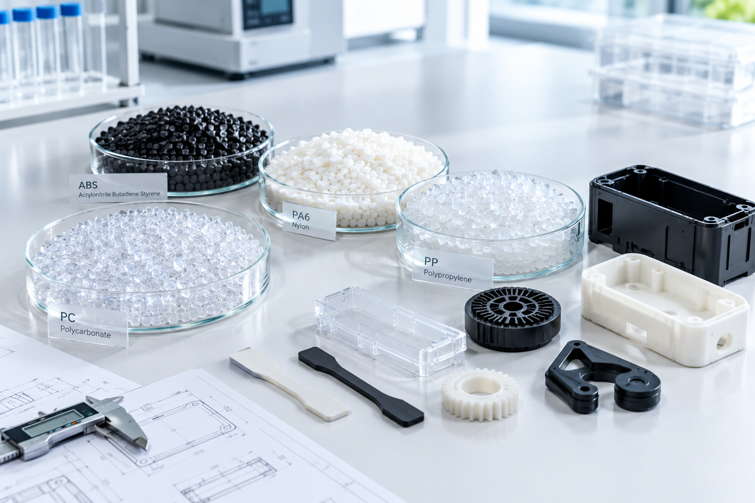 Engineering plastic resin pellets ABS PC nylon polypropylene comparison