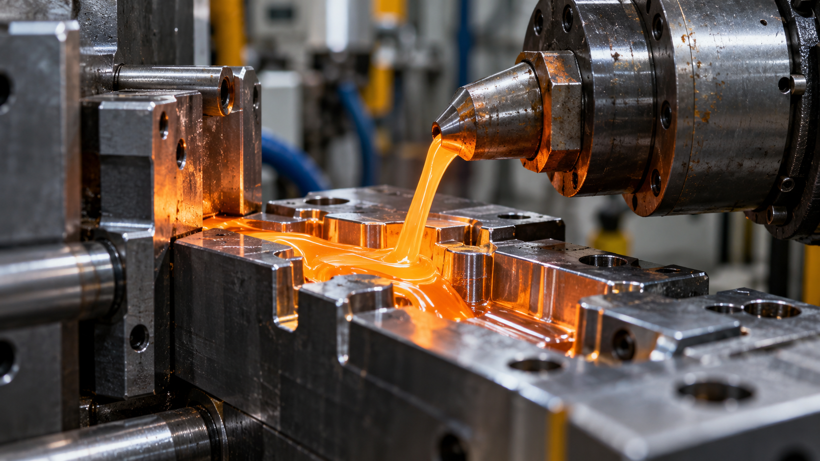 Injection molding machine tooling process and plastic resin injection at Kenvox manufacturing plant