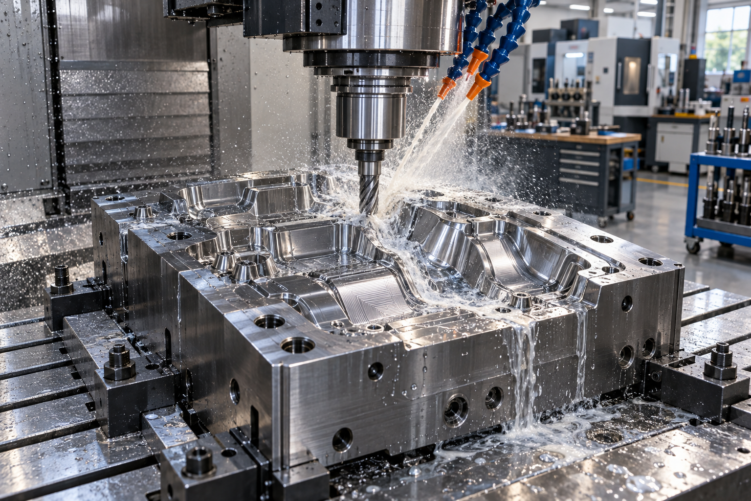 Precision CNC milling steel mold cavity for plastic injection tooling